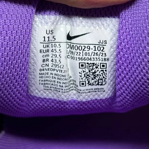 Nike Athletic Shoes White Purple Orange - Picture 10 of 10